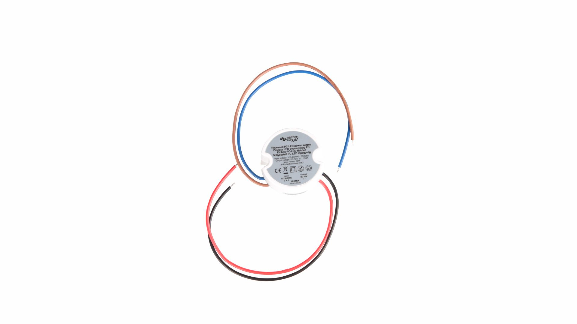 Plastic case 12V 15W IP67 1,25A power supply module for a box