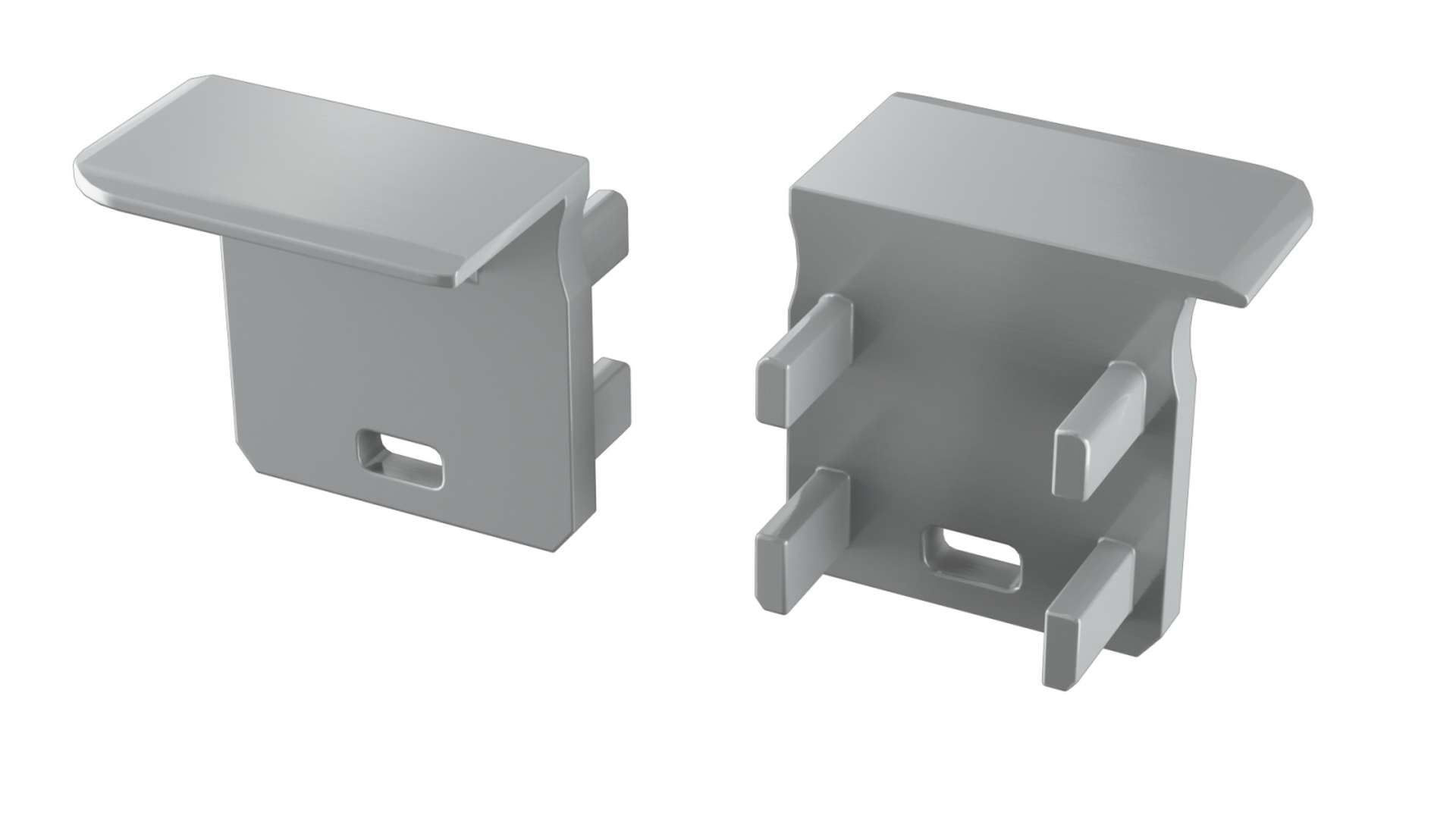 LUMINES ALU end cap J gray left with a hole