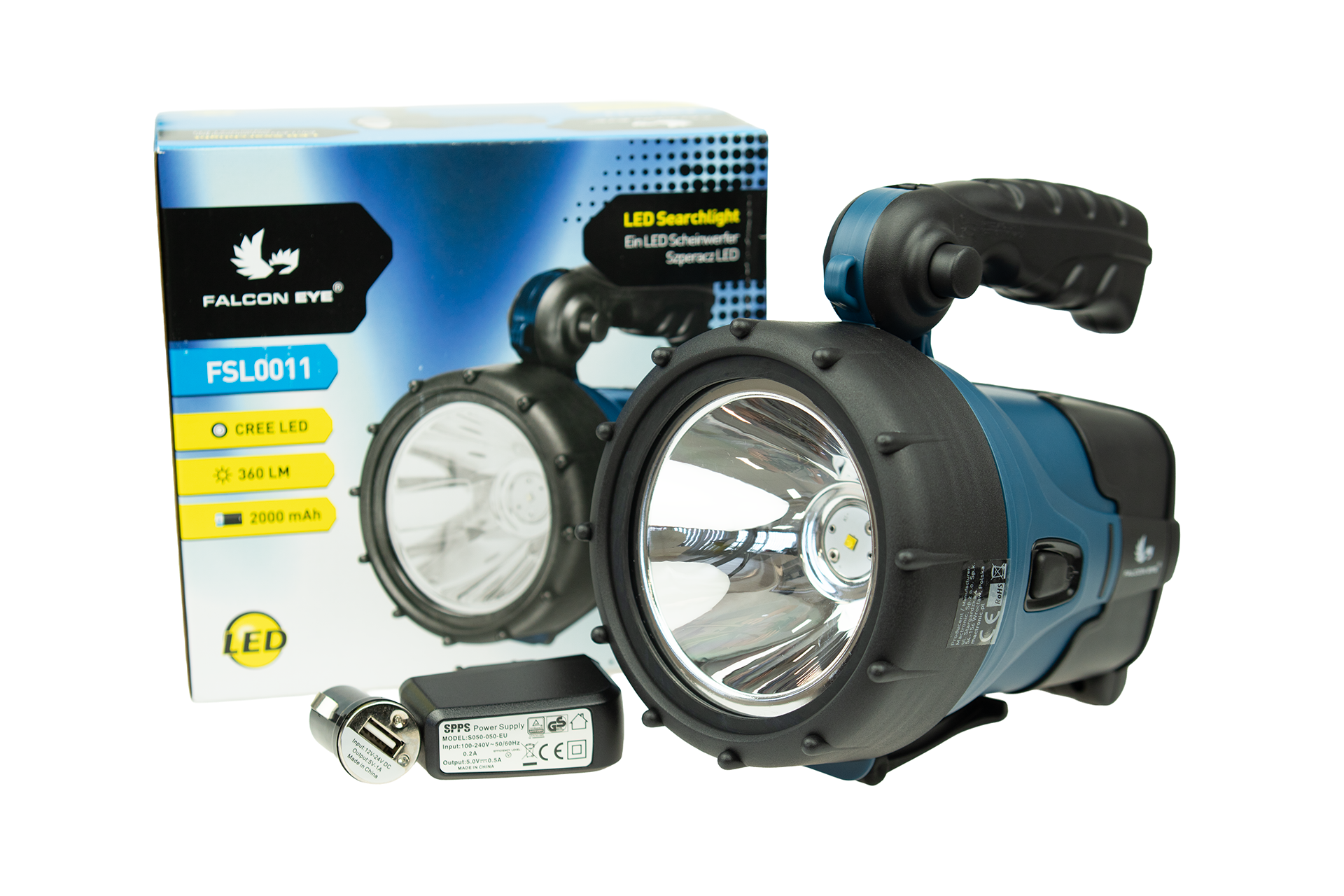 Searchlight, Falcon Eye 360 lm rechargeable