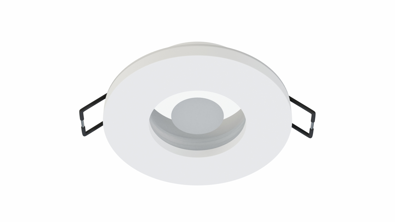 Ceiling lighting point fitting Aqua cast round Fixted white