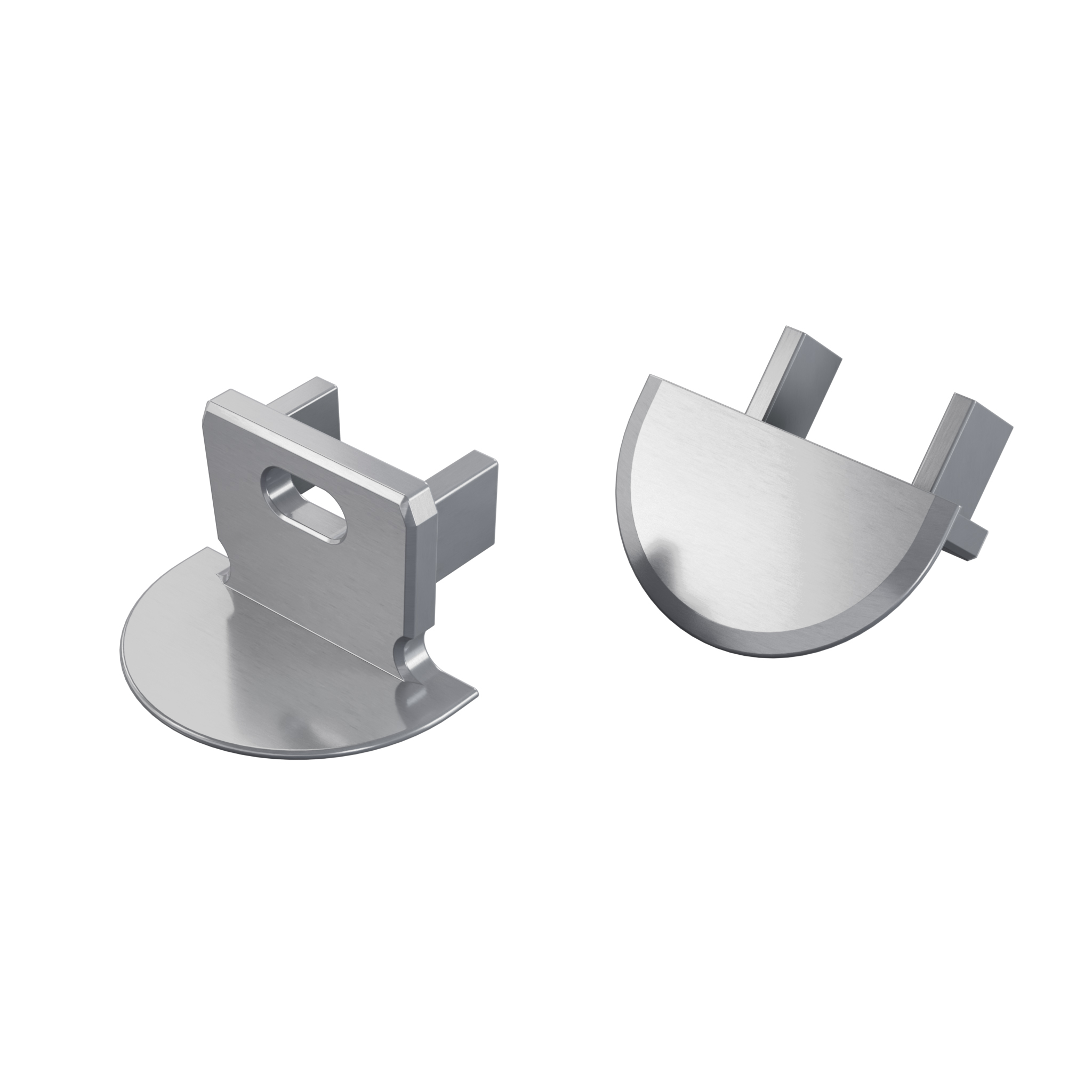 LUMINES ALU End cap axin raw with a hole