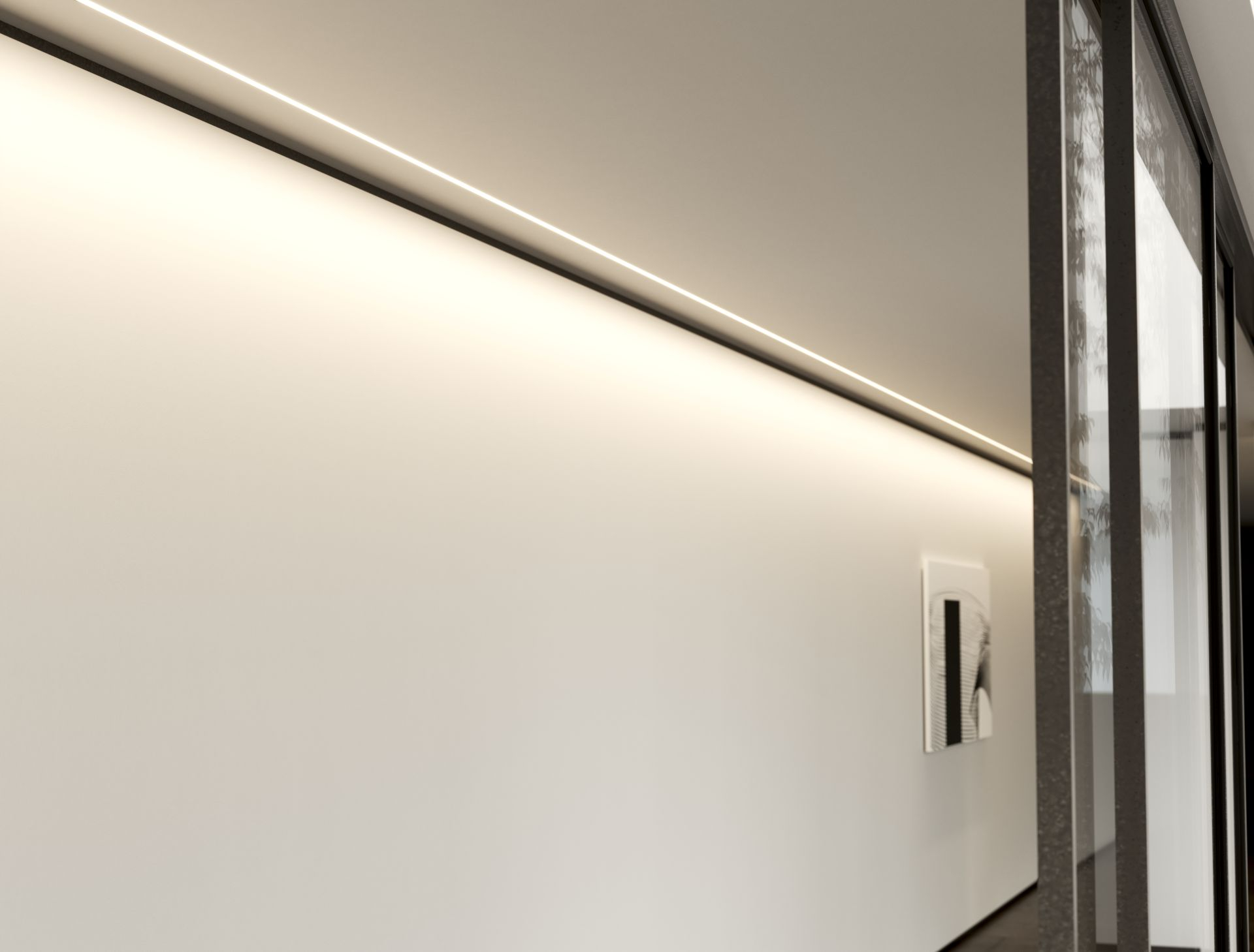 Profile LUMINES type Plato white lacquered 1 m