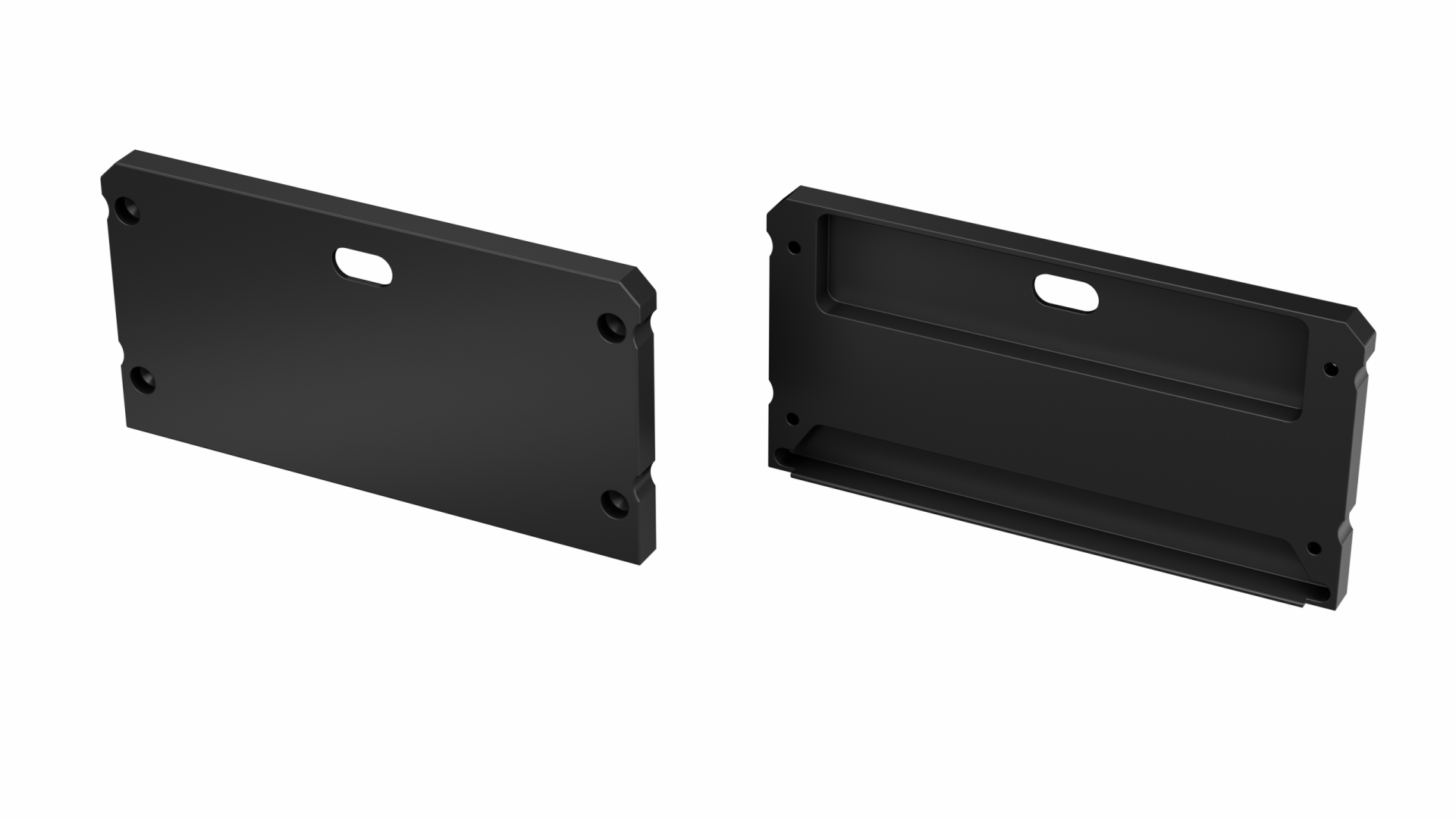 LUMINES ALU end cap LARGO lacquered black with a hole