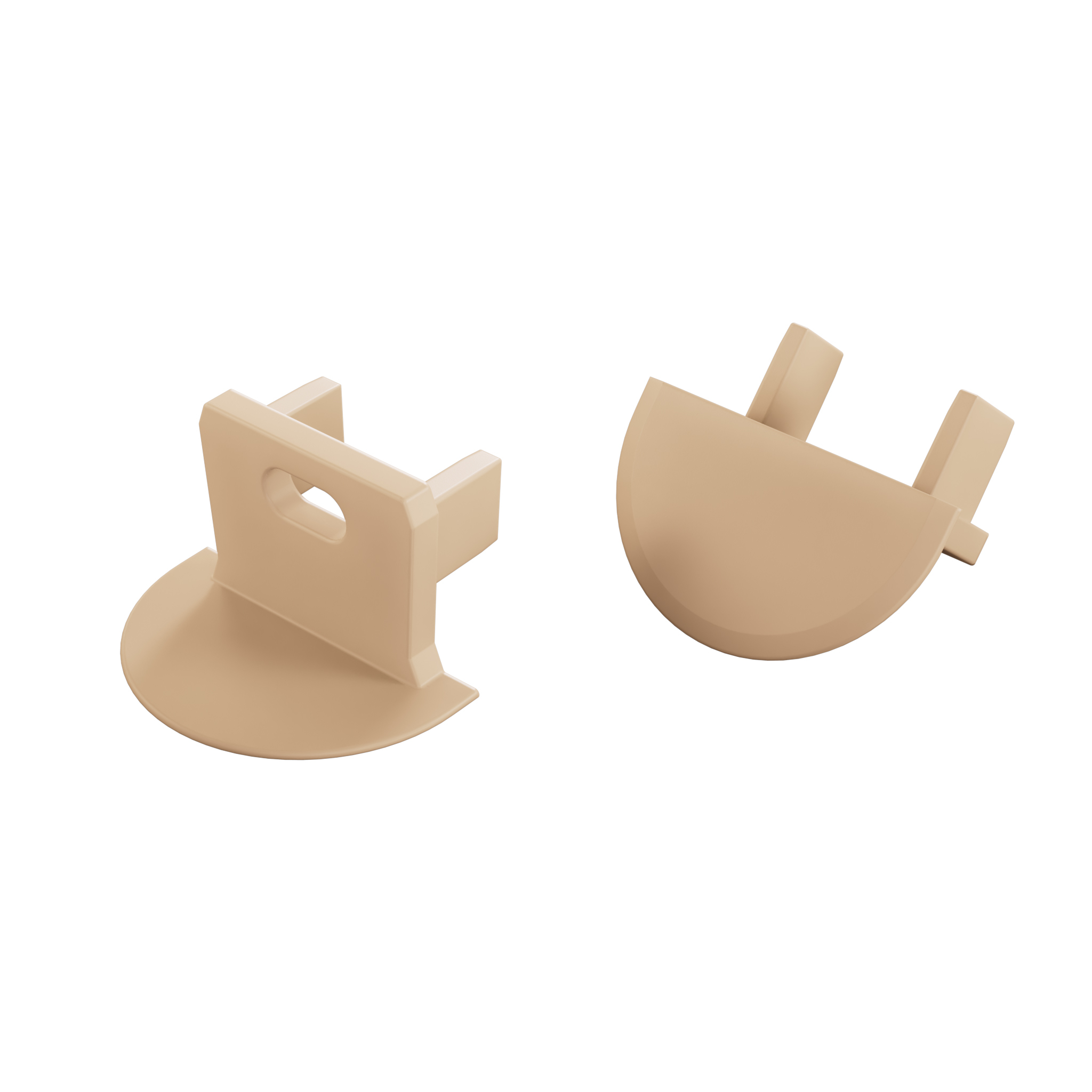 LUMINES End cap axin Light Ivory with hole