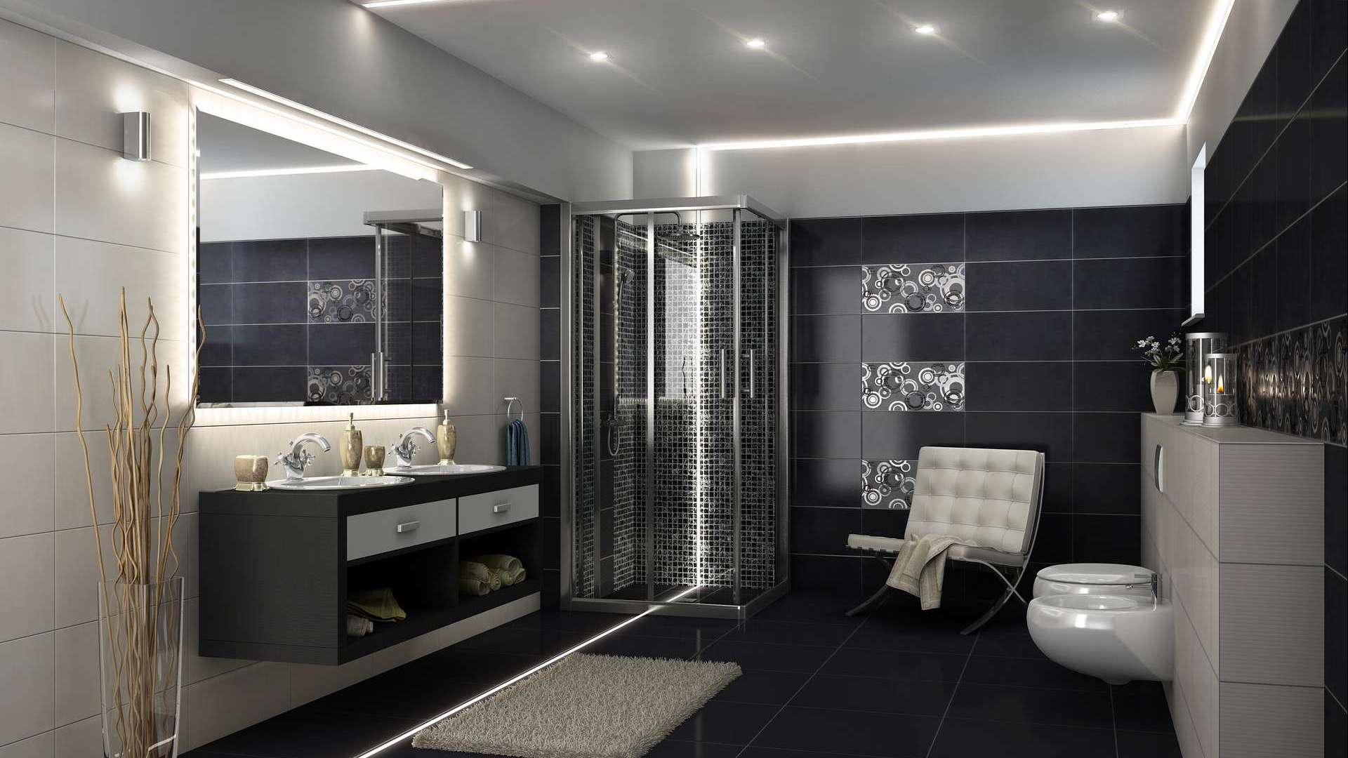 Lumines profile type INSO lackiert black, 1 m