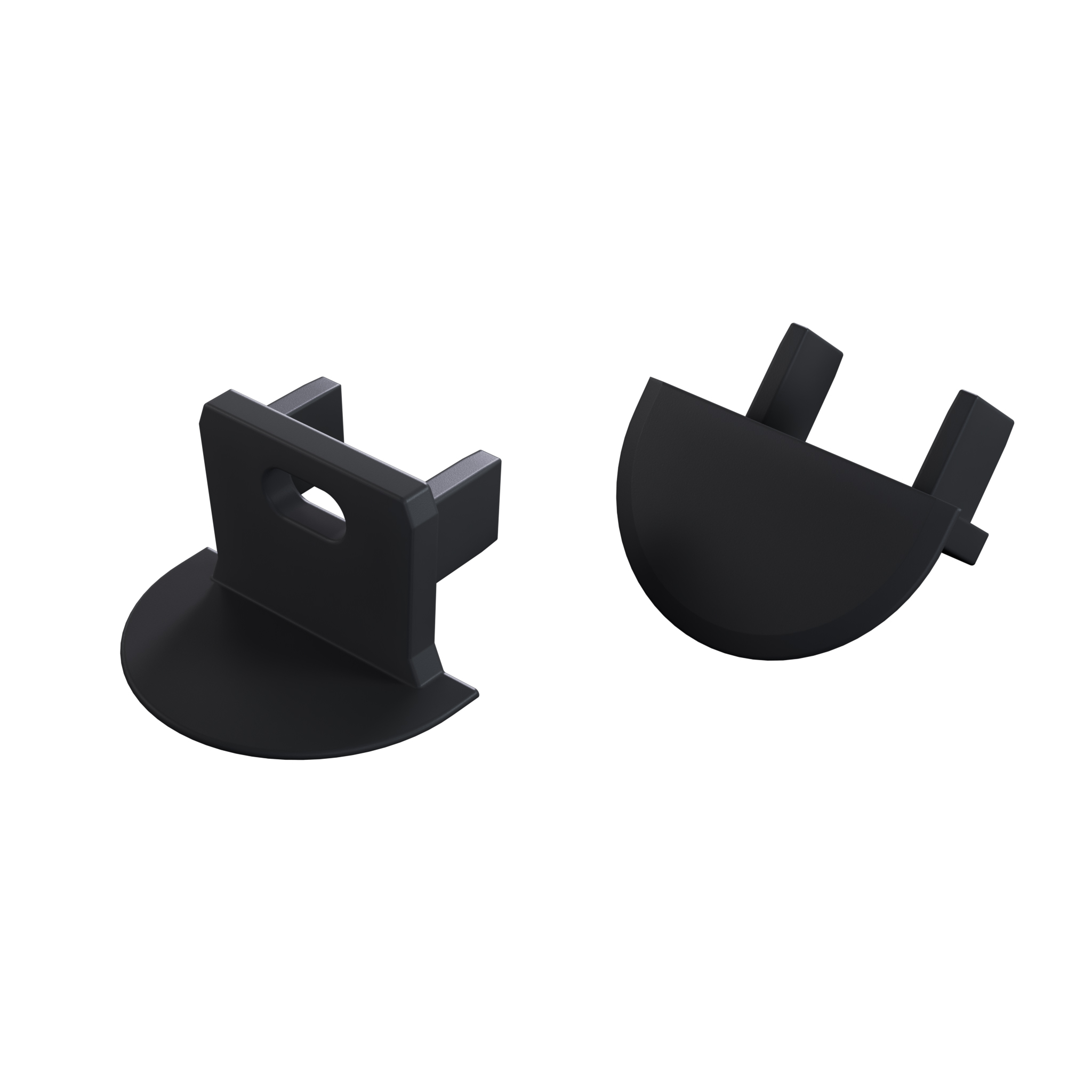 LUMINES End cap axin black with hole