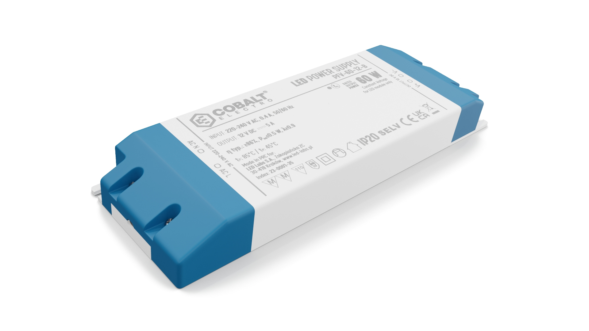 CobaltElectro PFV 12V 60W IP20 LED power supply  B