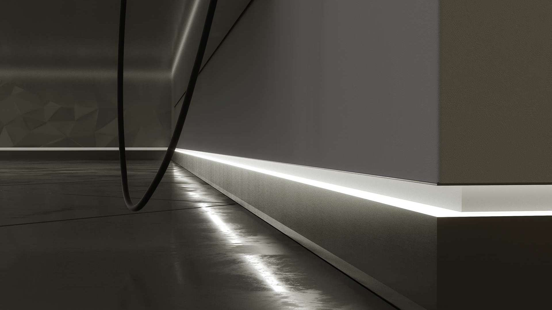 Lumines profile type FLARO lacquered black, 3 m