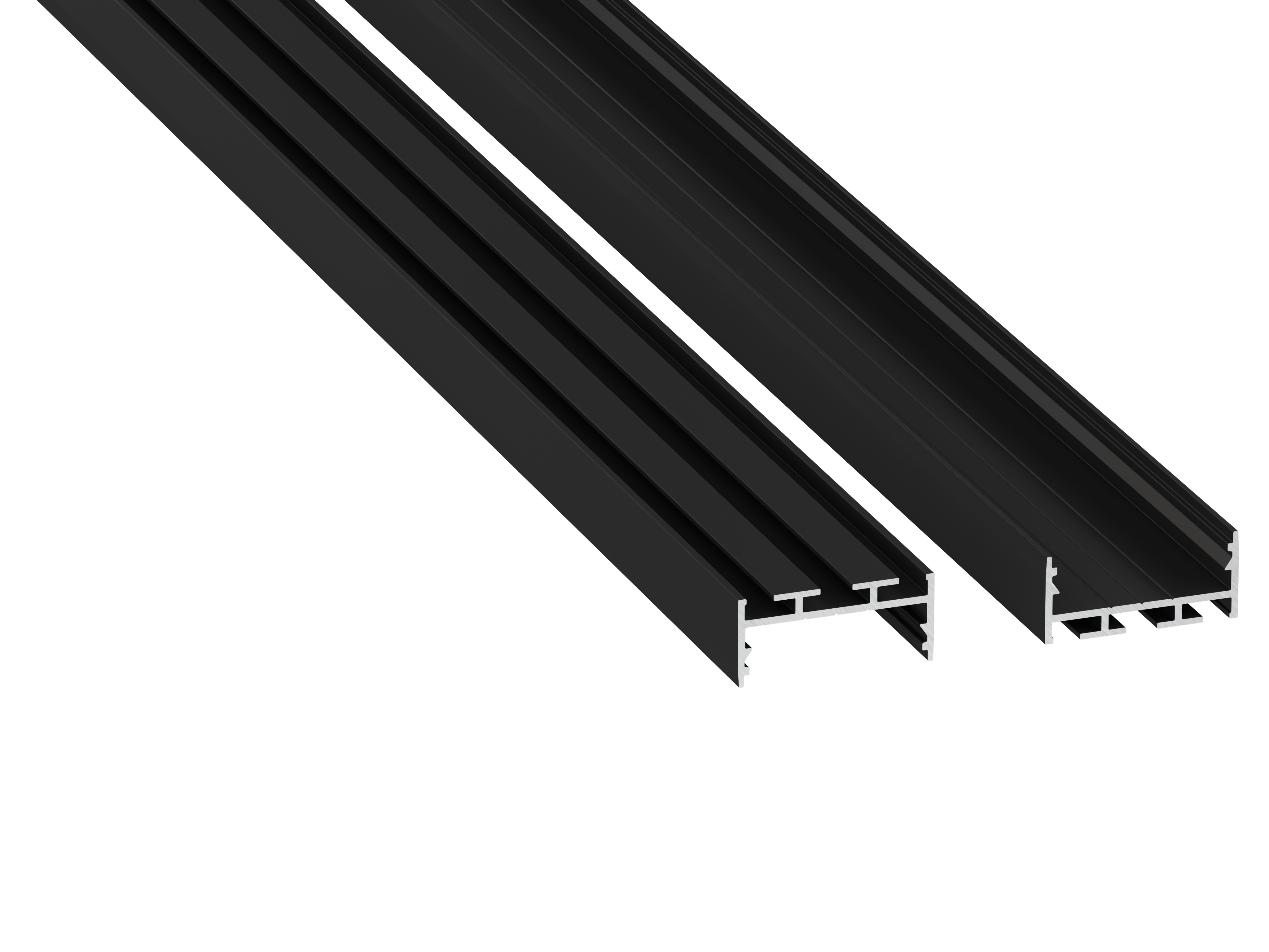 Profile LUMINES type aria black lacquered 2,02 m