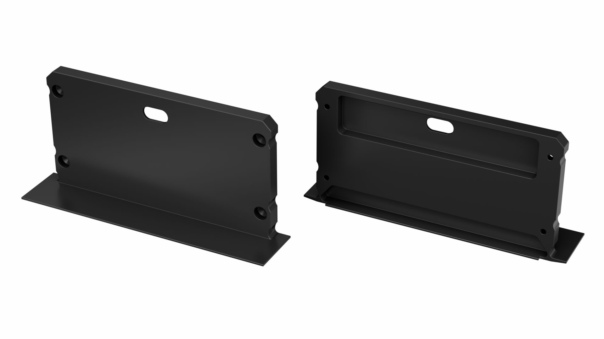 LUMINES ALU end cap inLARGO lacquered black with a hole