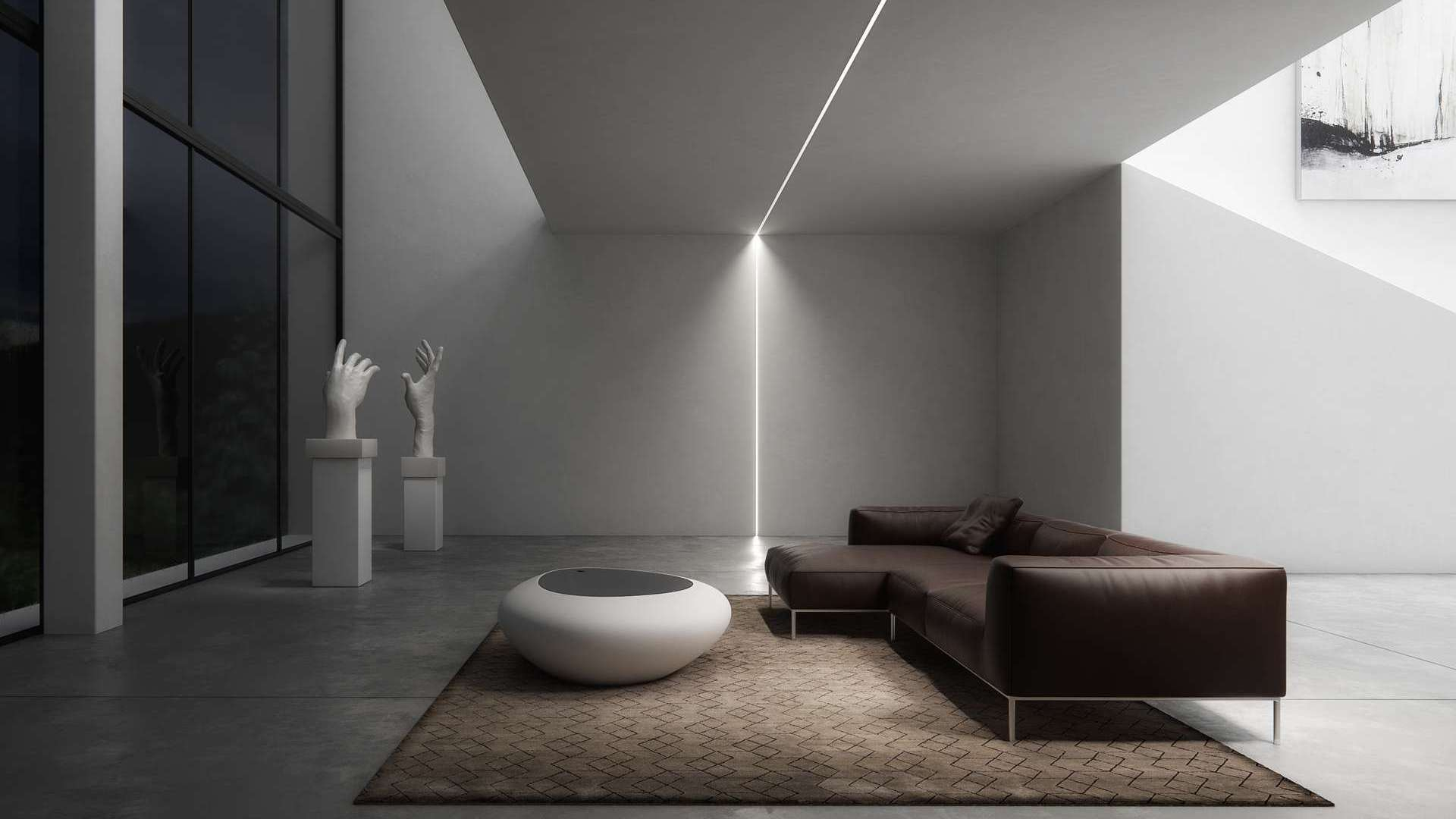 Lumines profile type Subli lacquered white, 2,02 m