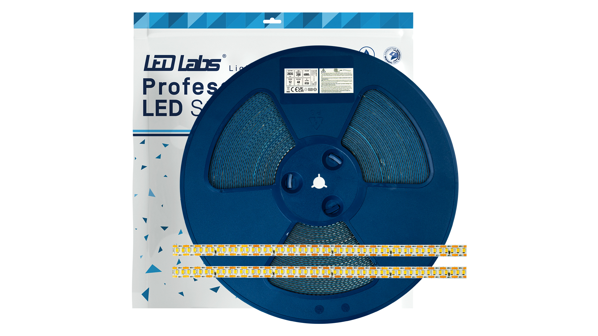PROFI 48 V 1000 LED STRIP 2835 SMD 12 W 3000 K - 25 m