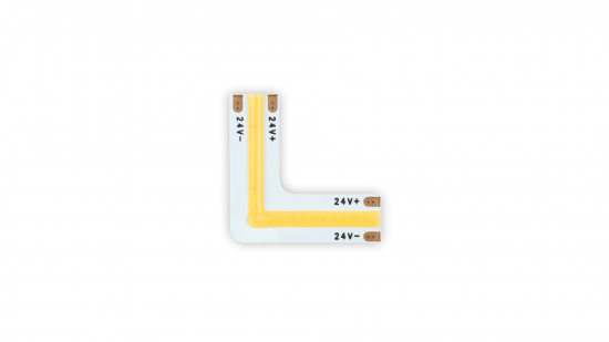 "L" type COB strip connector 10mm PCB 6000K 12W