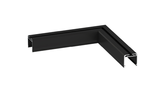 LUMINES connector DILEDA type L black lacq.