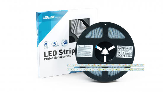 LED Strip PRO 3Y 12V 600 LED 2835 SMD 9.6W CW RA90 HS