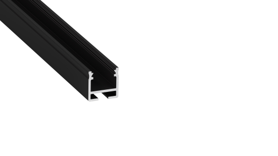 Lumines profile type FLEXA lacquered black, 1 m