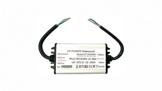 12V 30W IP67 V2 metal case power supply