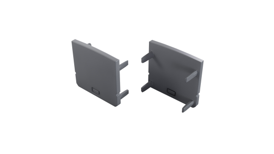 LUMINES End cap RAI 2in1 silver lacquered