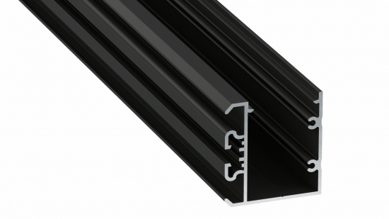 Lumines profile type UNICO lacquered black, 2,02 m