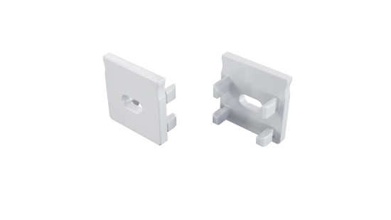 LUMINES ALU End cap LUMINES FLEXA white with hole