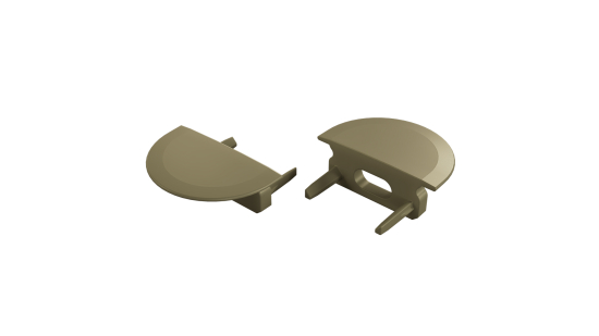 LUMINES End cap IVO inox with a hole