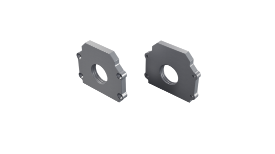 LUMINES ALU End cap DURO silver anodized with a hole