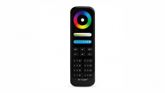 Radio LED remote control - 8 ZONE - RGB+CCT (RGBWW) BLACK