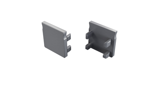 LUMINES ALU End cap LUMINES FLEXA silver