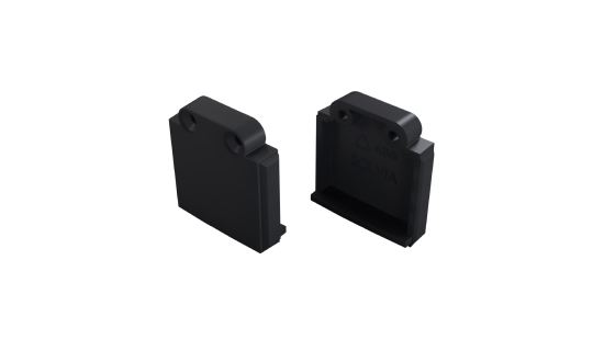 End cap for LUMINES SOLVIA profile black