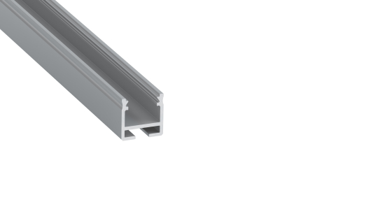 Lumines profile type FLEXA anodized silver, 1 m