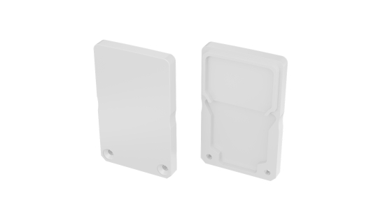 LUMINES ALU End cap  DILEDA+Tall white lacquered