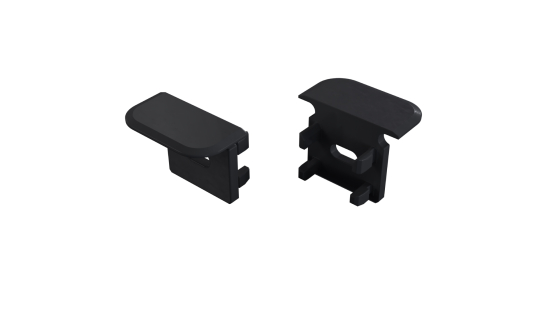 LUMINES ALU End cap LUMINES inFLEXA black with hole