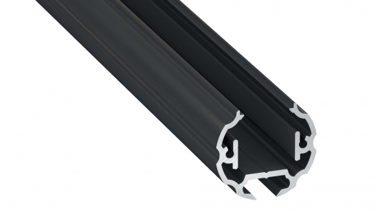Lumines profile type Cosmo anodized black, 3 m
