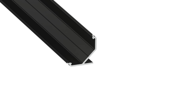 Lumines profile type AGO black anodized, 1 m