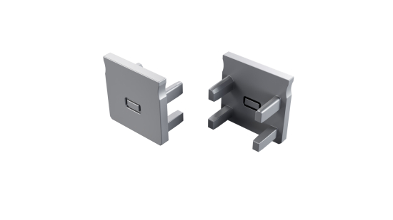 LUMINES End cap LUMINES FLEXA 2in1 silver lacquered