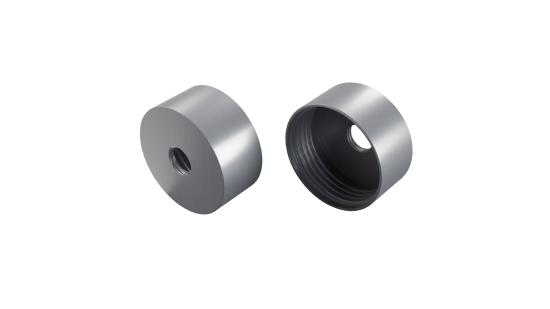 LUMINES SFERO ALU end cap MS1 anodized silver with hole