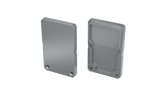 LUMINES ALU End cap  DILEDA+Tall silver lacquered