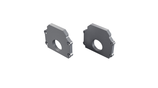 LUMINES ALU End cap DURO silver anodized with a hole