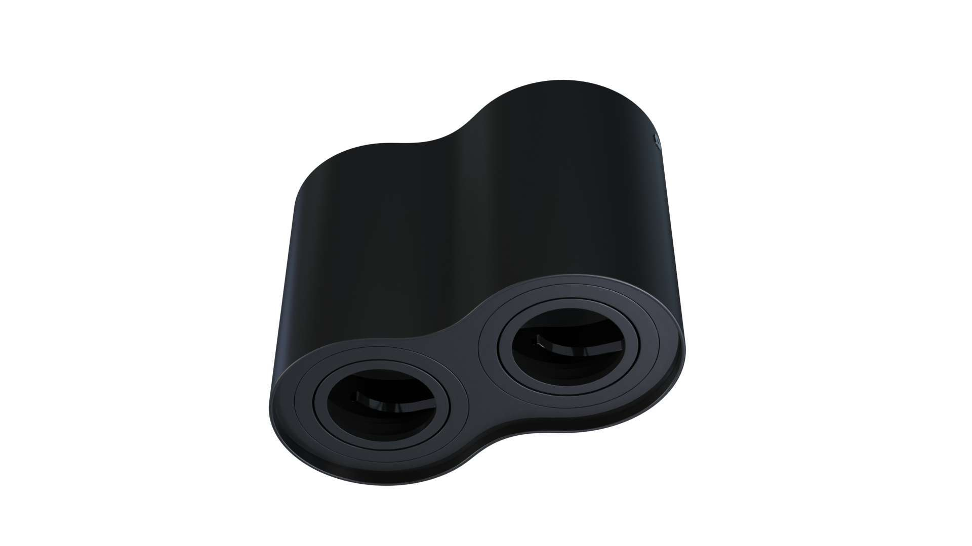 Ceiling spotlight fixture SPOT LENO 2x round black