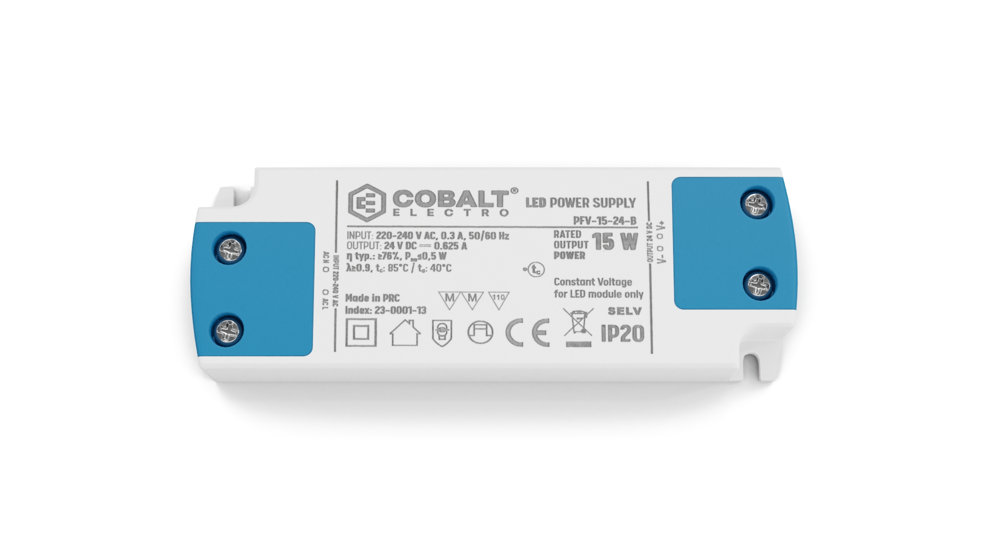 COBALT Electro Liitäntälaite 24V 8W IP20, ON/OFF, PFV-8-24