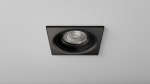 Ceiling lighting point fitting TORN cast square adjustable matt black