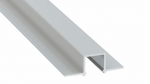 Profile LUMINES type GAUDI silver anodized without perforation 3 m