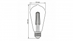 LED source E27 6W ST64 Filament DIM Amber WW