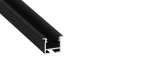 Lumines profile type inFLEXA lacquered black, 3 m