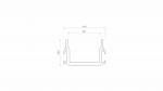 Lumines profile type Strada M1 anodized silver, 1 m