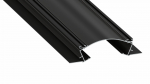 Lumines profile type VEDA lacquered black, 3 m