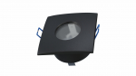 Ceiling lighting point fitting XANA cast square Fixted black, IP44