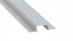 Profile LUMINES type HIRO silver anodized without perforation 2,02 m