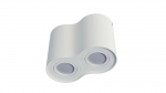 Ceiling spotlight fixture SPOT LENO 2x round white