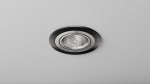 Ceiling lighting point fitting MULO round adjustable black brushed